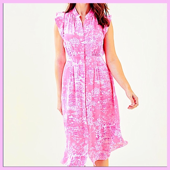 Lilly Pulitzer Dresses & Skirts - Lilly Pulitzer | Palm Beach 100% Silk Midi Dress